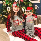 Christmas Matching Family Pajamas Devout Christians Merry Christmas Gray Pajamas Set