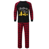 Christmas Matching Family Pajamas Christmas Begins with Christ Devout Christians Black Long Pajamas Set