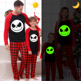Halloween Family Matching Noctilucent Skeleton The Nightmare Before Christmas Luminous Gray Pajamas Set