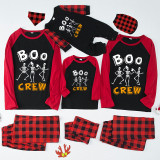 Halloween Family Matching Pajamas Boo Skeleton Crew Happy Halloween Black Pajamas Set