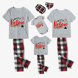 Christmas Matching Family Pajamas Cartoon Mouse Believe Santa Short Pajamas Set
