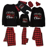 Christmas Matching Family Pajamas Christmas Begins with Christ Black Pajamas Set