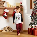 Christmas Matching Family Pajamas Snow Three Gnomies Christ Plaids Pants Pajamas Set