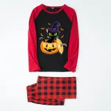 Halloween Family Matching Pajamas Ghost Pumpkin Cat Bats Happy Halloween Black Pajamas Set