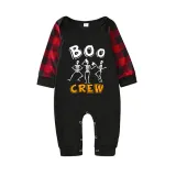 Halloween Family Matching Noctilucent Boo Skeleton Crew Happy Halloween Luminous Back Pajamas Set