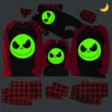 Halloween Family Matching Noctilucent Skeleton The Nightmare Before Christmas Luminous Gray Pajamas Set