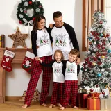 Christmas Matching Family Pajamas Snow Three Gnomies Christ Plaids Pants Pajamas Set
