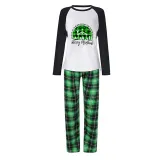 Christmas Matching Family Pajamas Merry Christmas Christians Green Pajamas Set