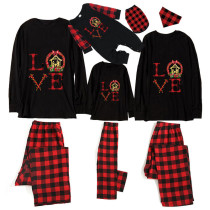 Christmas Matching Family Pajamas Love Jesus Multicolor Reindeer Pants Pajamas Set