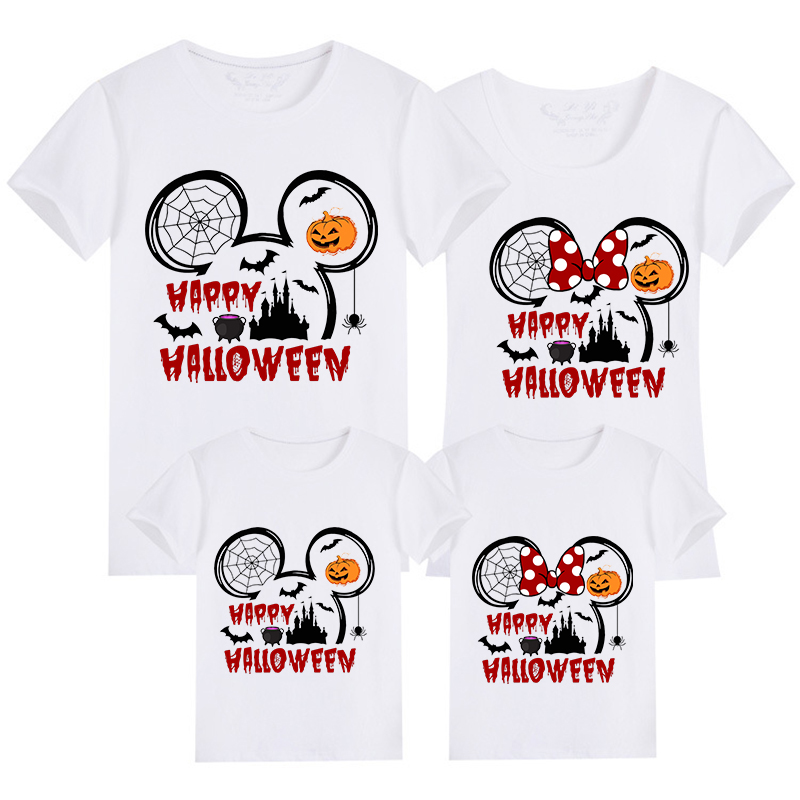 Halloween Family Matching Tops Cartoon Mouse Happy Halloween Family T-shirt