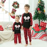 Christmas Matching Family Pajamas Cartoon Mouse 2023 Family Christmas Cruise Black Long Pajamas Set