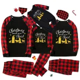 Christmas Matching Family Pajamas Christmas Begins with Christ Devout Christians Black Long Pajamas Set