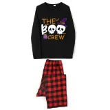Halloween Family Matching Pajamas The Boo Crew Ghost Happy Halloween Black Pajamas Set