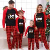 Halloween Family Matching Pajamas The Boo Crew Ghost Happy Halloween Black Pajamas Set