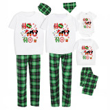 Christmas Matching Family Pajamas Cartoon Mouse HO HO HO Green Pajamas Set