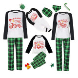 Christmas Matching Family Pajamas Believe Hope Santa Reindeer Blue Pajamas Set