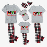 Christmas Matching Family Pajamas Cartoon Mouse Love Christmas Short Pajamas Set