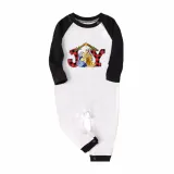 Christmas Matching Family Pajamas Joy with Christians Plaids Pants Pajamas Set