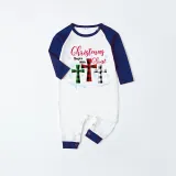 Christmas Matching Family Pajamas Christmas Begins with Christ Snowflake Blue Pajamas Set