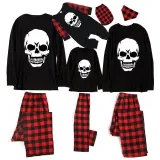 Halloween Family Matching Noctilucent Skull Happy Halloween Luminous Gray Pajamas Set