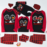 Halloween Family Matching Pajamas Cartoon Mouse Web Happy Halloween Black Pajamas Set
