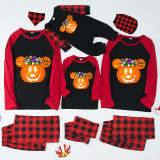 Halloween Family Matching Pajamas Cartoon Pumpkin Mouse Happy Halloween Black Pajamas Set