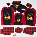 Halloween Family Matching Pajamas Ghost Pumpkin Cat Bats Happy Halloween Black Pajamas Set