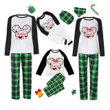 Christmas Matching Family Pajamas Cartoon Mouse Snowflake 2023 Green Pajamas Set
