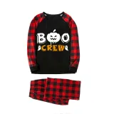 Halloween Family Matching Noctilucent Boo Crew Happy Halloween Luminous Back Pajamas Set