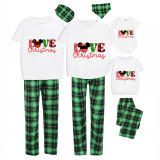Christmas Matching Family Pajamas Cartoon Mouse Love Christmas Green Pajamas Set