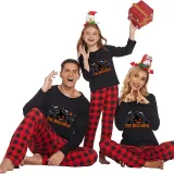 Halloween Family Matching Pajamas Boo Crew Witch Pumpkin Happy Halloween Black Pajamas Set