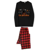 Halloween Family Matching Pajamas Boo Crew Witch Pumpkin Happy Halloween Black Pajamas Set