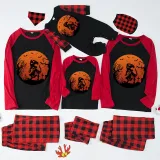 Halloween Family Matching Pajamas Spider Web Dinosaur Skull Happy Halloween Black Pajamas Set