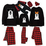 Halloween Family Matching Pajamas Cartoon Ghost Mouse Happy Halloween Black Pajamas Set