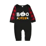 Halloween Family Matching Noctilucent Boo Crew Happy Halloween Luminous Back Pajamas Set