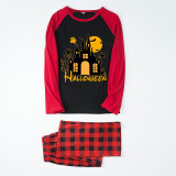 Halloween Family Matching Pajamas Horror Castle Happy Halloween Black Pajamas Set