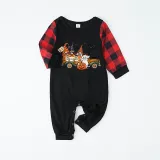 Halloween Family Matching Pajamas Gnomies Pumpkin Car Happy Halloween Black Pajamas Set