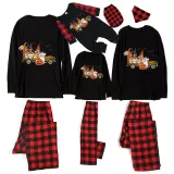 Halloween Family Matching Pajamas Gnomies Pumpkin Car Happy Halloween Black Pajamas Set