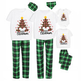 Christmas Matching Family Pajamas Cartoon Mouse Merry Christmas Tree Green Pajamas Set