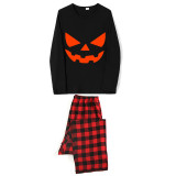 Halloween Family Matching Pajamas Pumpkin Ghost Face Happy Halloween Black Pajamas Set