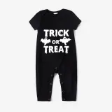 Halloween Family Matching Noctilucent Aliens Skeleton Happy Halloween Luminous Back Pajamas Set