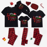 Christmas Matching Family Pajamas Silly Santa Christmas Is For Jesus Black Short Pajamas Set