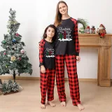 Christmas Matching Family Pajamas Christmas Begins with Christ Snowflake Black Long Pajamas Set