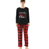 Christmas Matching Family Pajamas Christmas Begins with Christ Black Pajamas Set
