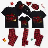 Christmas Matching Family Pajamas Devout Christians Merry Christmas Black Short Pajamas Set