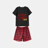 Christmas Matching Family Pajamas Devout Christians Merry Christmas Black Short Pajamas Set