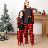 Christmas Matching Family Pajamas Devout Christians Merry Christmas Black Short Pajamas Set