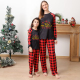 Christmas Matching Family Pajamas Christians Jesus Story Black Long Pajamas Set