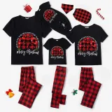 Christmas Matching Family Pajamas Merry Christmas Christians Black Short Pajamas Set