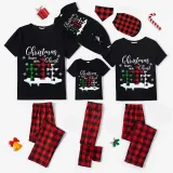 Christmas Matching Family Pajamas Christmas Begins with Christ Snowflake Black Long Pajamas Set